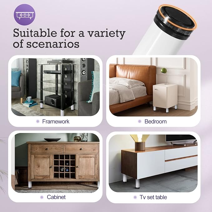 7 Inch Metal Furniture Legs Stainless Steel Adjustable Legs White Metal Legs - Image 7