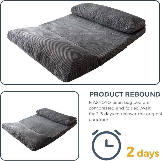 MAXYOYO Folding Sofa Bed, Extra Thick and Long Floor Sofa Convertible Sleeper - Image 7