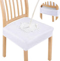 Smiry Waterproof Seat Covers for Dining Room Chairs Set of 8, Stretch Jacquard by Smiry