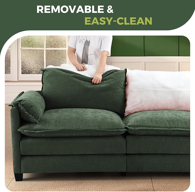 ELUCHANG Oversized 153" Modular Sectional Sofa, Comfy Cloud Couch, L Shaped - Image 7