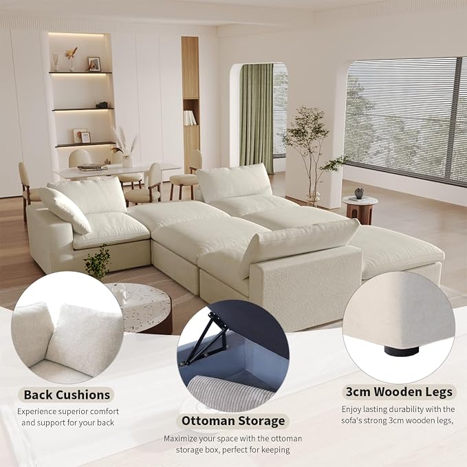 Cloud Couch 120" Sectional Couches - Image 5