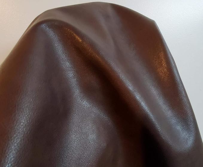 NAT Leathers | Brown Soft Faux Leather Fabric Sheet PU | 5 Yards Cut by The - Image 3