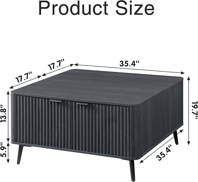 Fatmok Large Lift Top Coffee Table - Image 2