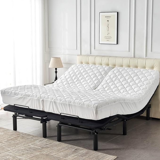 Quilted 28-30" Split Top California King Mattress Protector Pad - Image 8