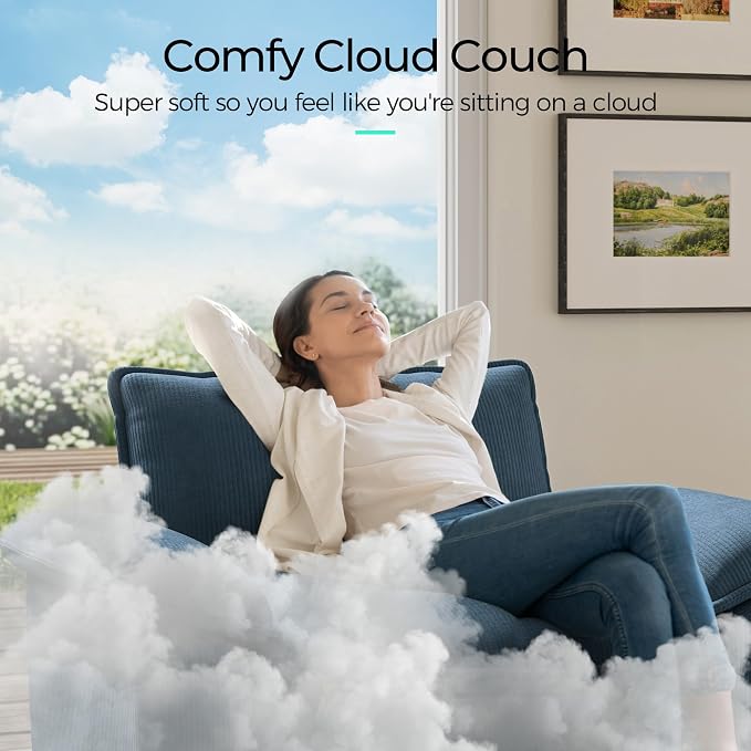 LINSY HOME Modular Sectional Sofa, 6-Seat Corduroy Modern Cloud Couch - Image 5