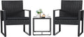 Flamaker 3 Pieces Outdoor Patio Wicker Furniture Set, Modern Rattan Chair by Flamaker