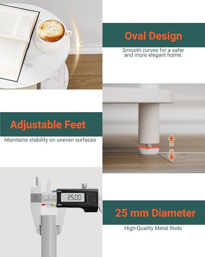 Round Pedestal End Table - Image 3