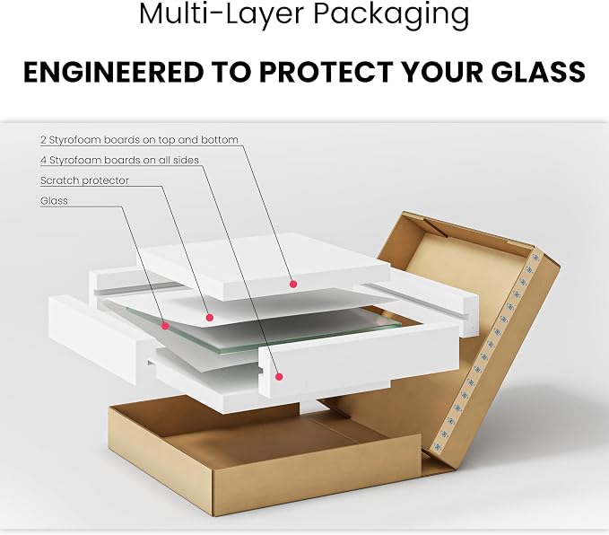 Dulles Glass 60 inch Square Glass Table Top - Image 9