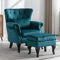 Mid Century Modern Accent Chair Upholstered Armchair Comfy Velvet Tufted by Janoray