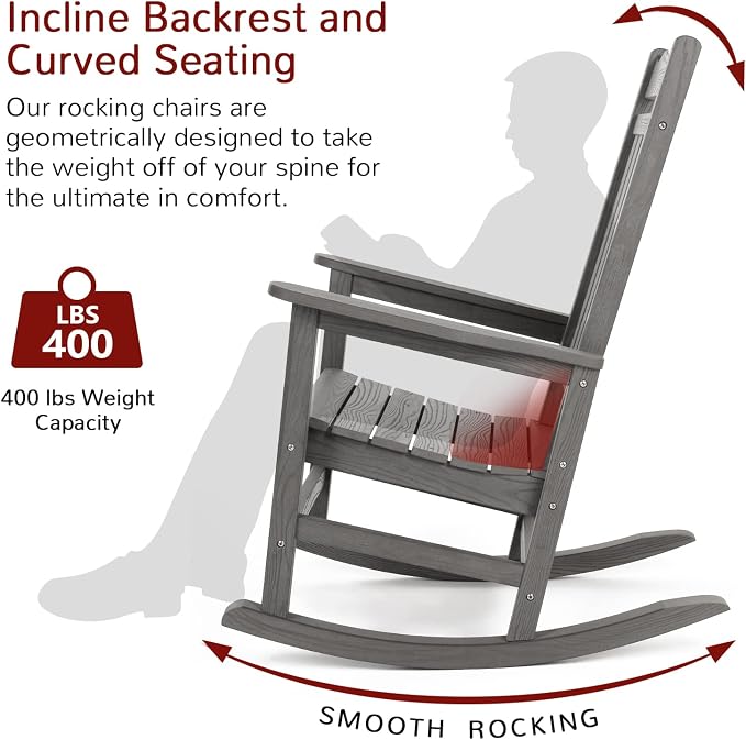 Stoog All-Weather Outdoor & Indoor Rocking Chairs Set of 2 - Image 5