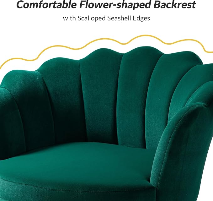 HULALA HOME Modern Velvet Accent Chair - Image 5