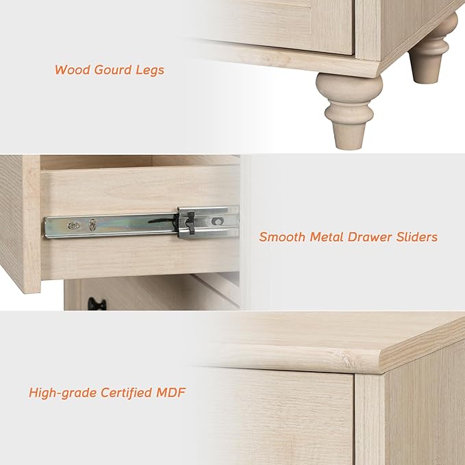 WAMPAT Farmhouse TV Stand for 85 inch TV - Image 6