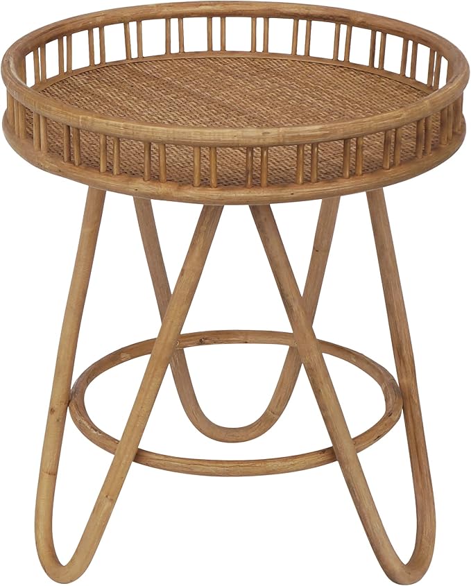 FINECASA Rattan Side Table - Image 4