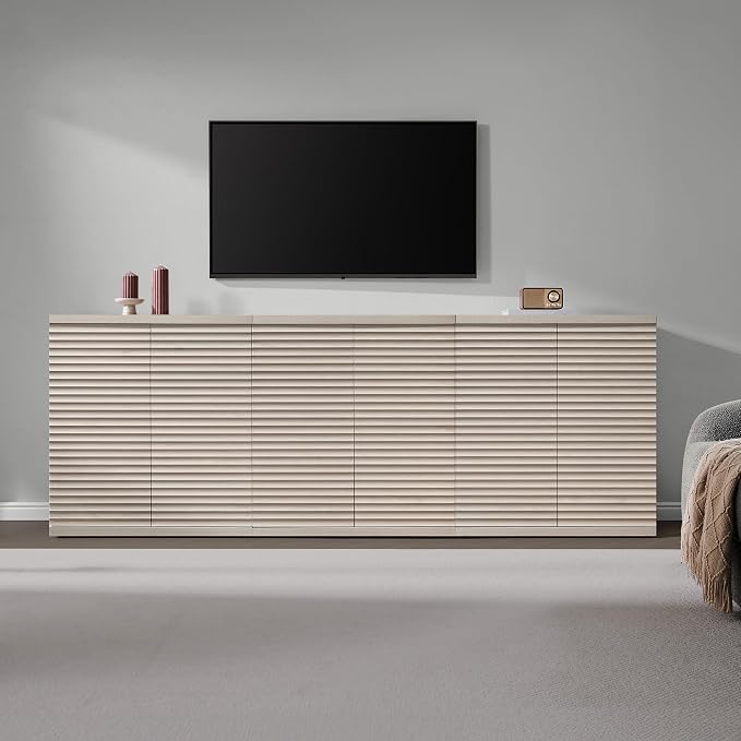 SICOTAS Buffet Cabinet with Storage Accent Sideboard Modern Credenza with Doors - Image 8