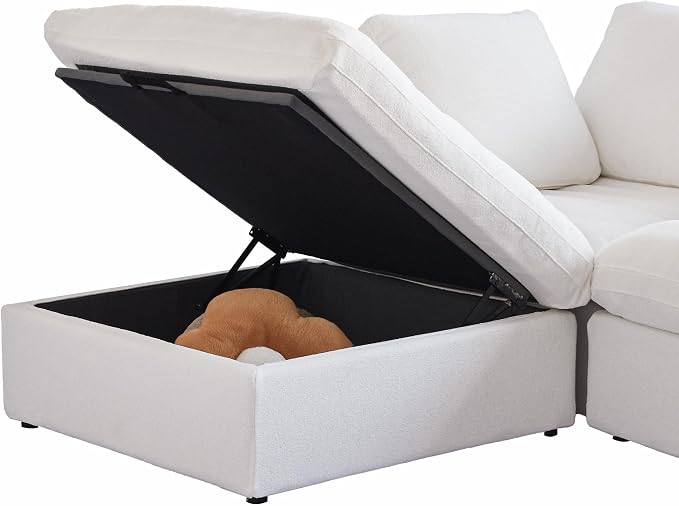 JACH 120" L Shape Cloud Modular Couches - Image 9