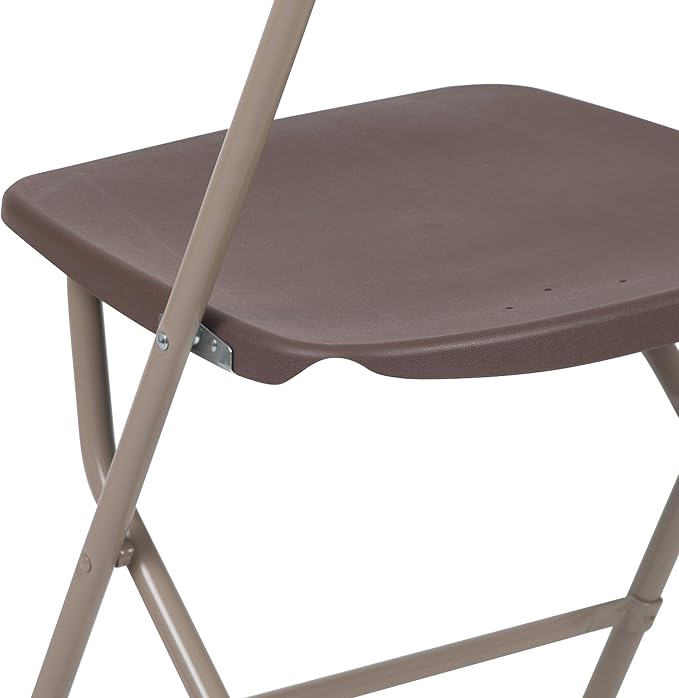Flash Furniture Hercules Series Plastic Folding Chair Brown - Image 15