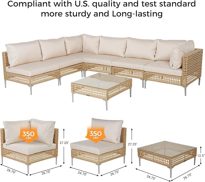 Grand patio 12-Piece Patio Wicker Furniture Set - Image 4