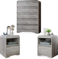3 Piece Bedroom Set, Dresser and Nightstand Sets by SOLACEFURNITURE