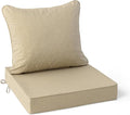 Summsun Outdoor Chair Cushions 24 x 24 Inch, Faux Linen Patio Furniture Cushions by SUMMSUN