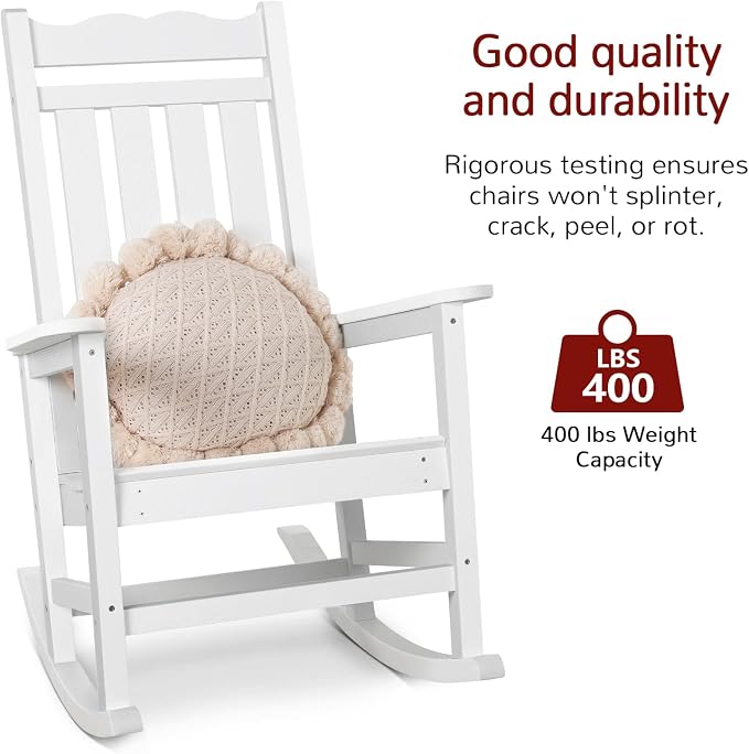 Stoog Outdoor Rocking Chairs Set of 4, All-Weather Resistant Porch Rocker - Image 4