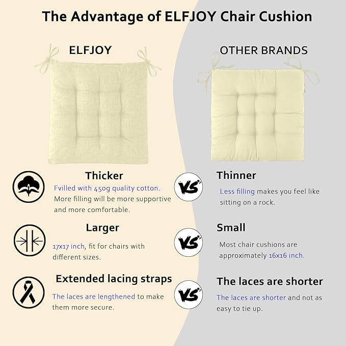 ELFJOY Rocking Chair Cushion Large Rocking Chair Pads - Image 3