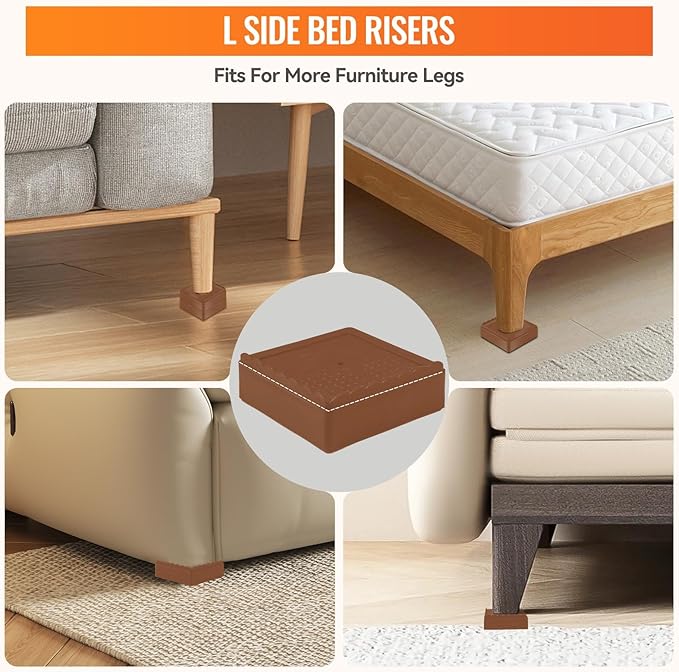 shouwuhho Furniture Risers, 6 Pack Bed Risers - Image 4
