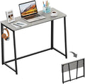 WOHOMO Folding Desk, Small Writing Desk 39.4", Space-Saving Foldable Laptop by WOHOMO