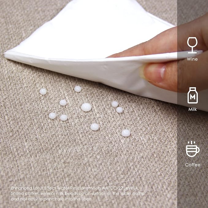 BALCONY & FALCON Rectangle Tablecloth，Washable Wrinkle Resistant and Water - Image 3