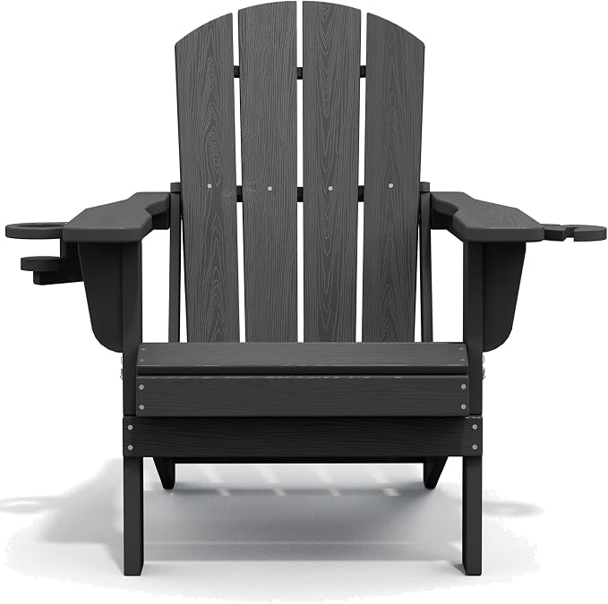 SERWALL Foldable Adirondack Chair Set of 6, HDPE Adirondack Chair - Image 10