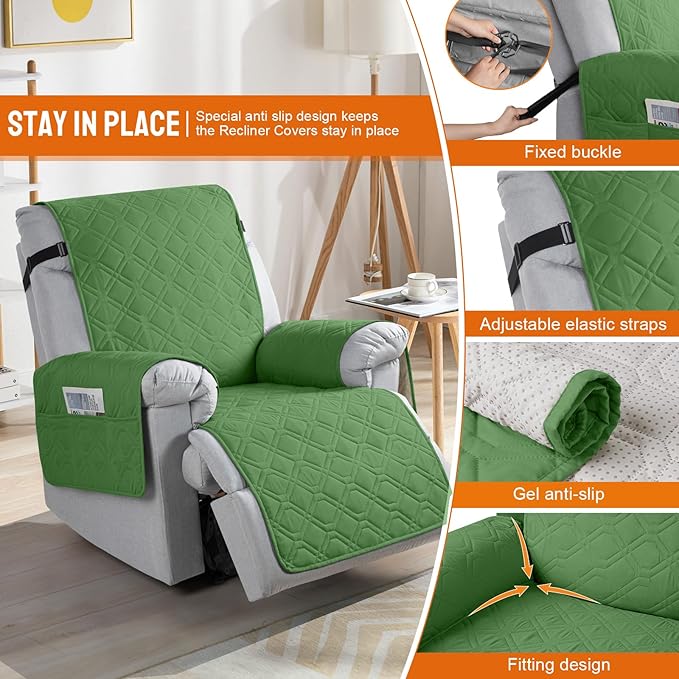 VANSOFY 100% Waterproof Recliner Chair Covers, Recliner Cover Non-Slip Dog - Image 4