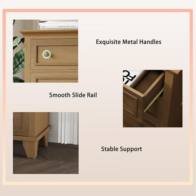 IDEALHOUSE 7 Drawer Dresser, Large Wooden Storage Chest of Drawers - Image 7