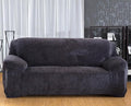 vctops 4 Seater Velvet Plush Stretch Sofa Slipcover 1-Piece Sofa Cover by vctops