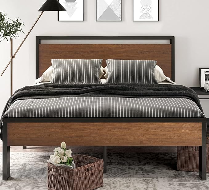SHA CERLIN 14 Inch Full Size Metal Platform Bed Frame - Image 3