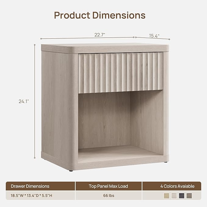 SICOTAS Night Stand Set of 2 Nightstands - Image 3