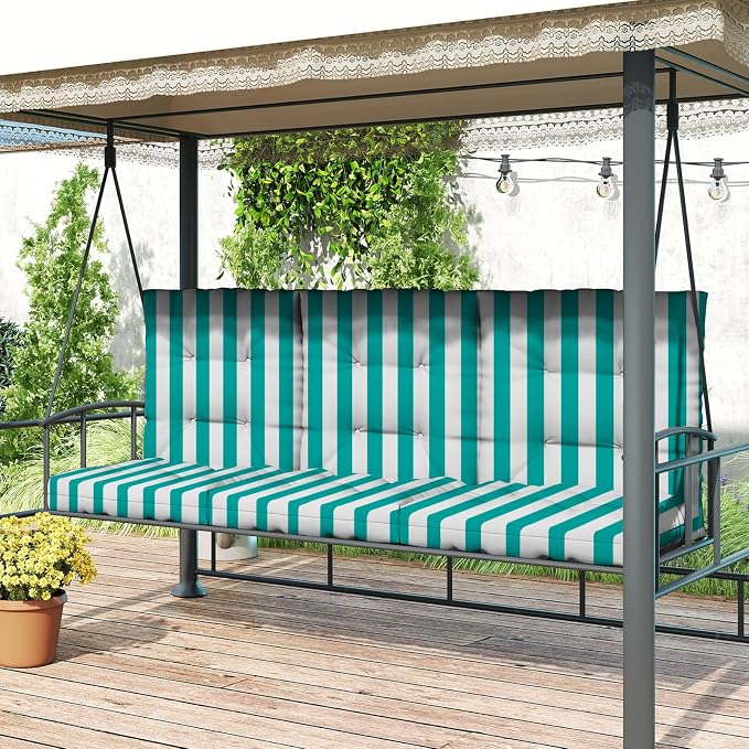 Outdoor Chair Cushions Set of 2, High Back Soft Seat Pad - Image 2