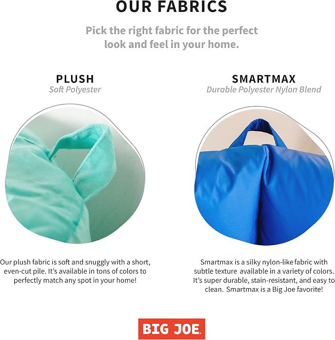 Big Joe Milano Bean Bag Chair for Kids, Durable Easy-Clean Navy Smartmax - Image 5