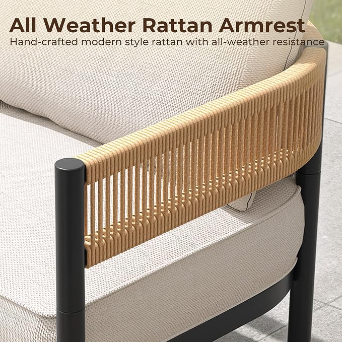 Grand patio 6-Piece Wicker Outdoor Furniture Set - Image 6