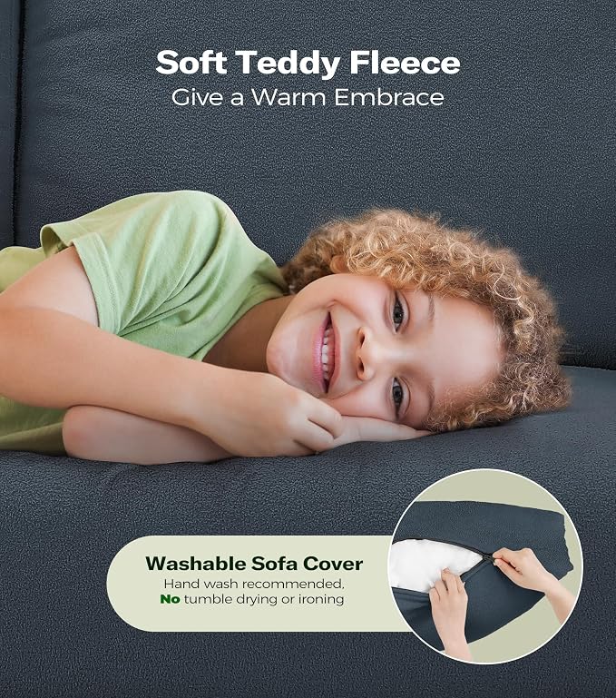 Welzona Loveseat, Comfy Teddy Love Seat - Image 3