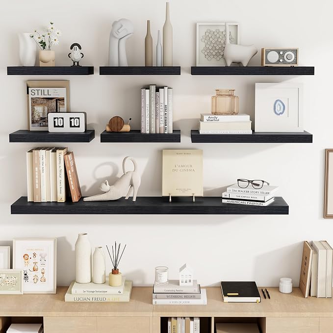 Acovy 16 Inch Floating Shelves, Wooden Shelves - Image 8