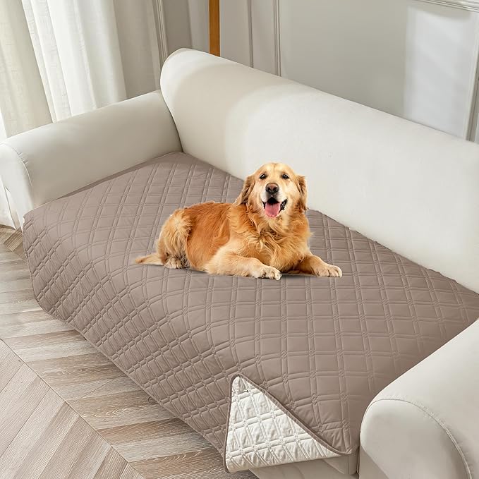 Genina Waterproof Couch Cover, Washable Anti-Slip 51 inch Loveseat Sofa Covers by Genina