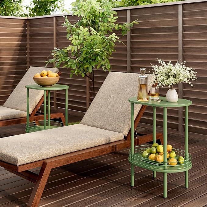 Small Modern Oval Side Table - Image 6