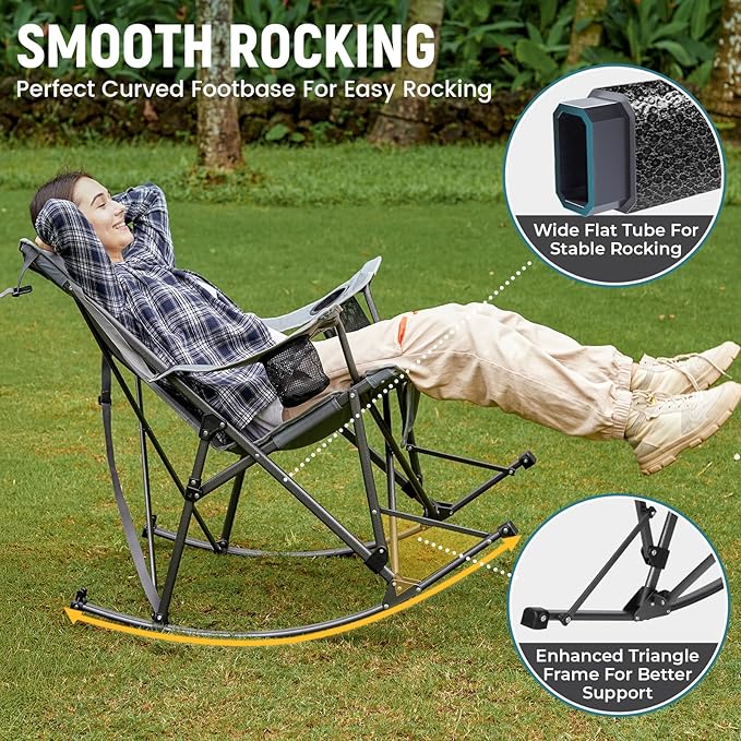 FUNDANGO Oversized Rocking Camping Chair - Image 3