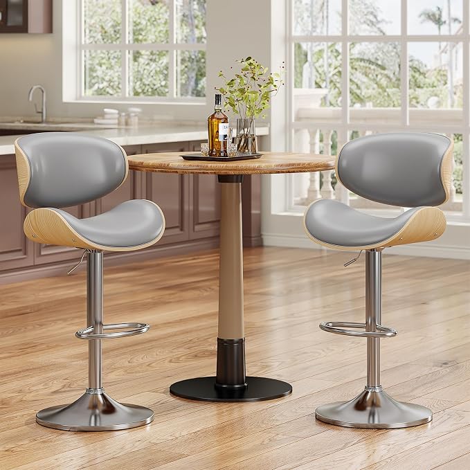 YaFiti Bar Stools for Kitchen Island, Swivel Bar Stools for Kitchen Counter - Image 6