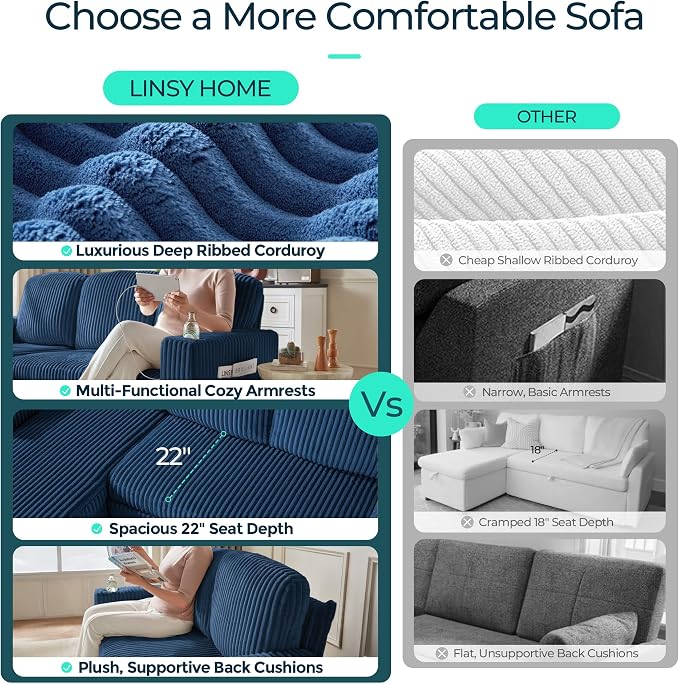 LINSY HOME Sectional Sleeper Sofa - Image 6