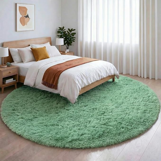 Amdrebio Sage Green Round Rug 6Ft - Image 5