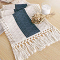 FEXIA Boho Blue Table Runner 108 Inches Long by FEXIA
