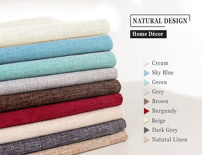 Stellhome Burlap Rectangle Throw Pillow Covers Solid Farmhouse Linen Pillowcase - Image 5