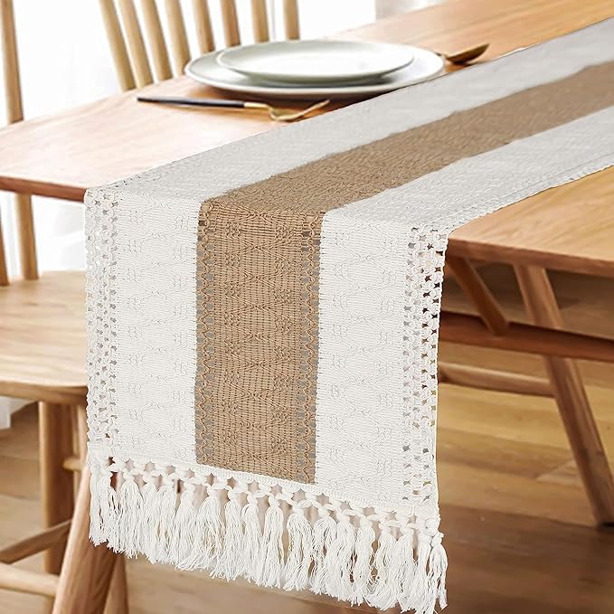 FEXIA Boho Table Runner for Christmas Thanksgiving Home Decor - Image 5