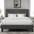Novilla Full Bed Frame Upholstered Platform Full Size Bed Frame by Novilla