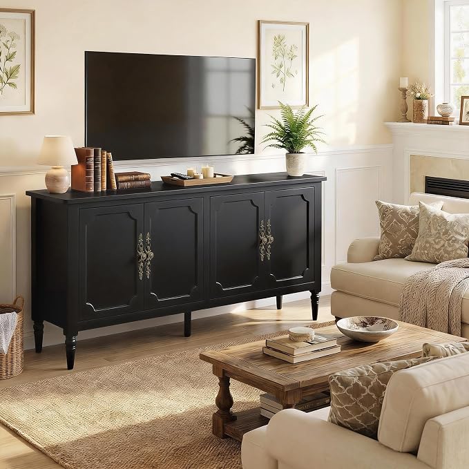 RoyalCraft Buffet Cabinet with Storage, Mid Century Modern Painted Credenza - Image 8